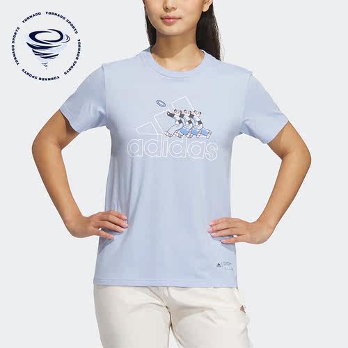 Adidas/阿迪达斯正品夏季新款女子运动印花休闲短袖IP3936