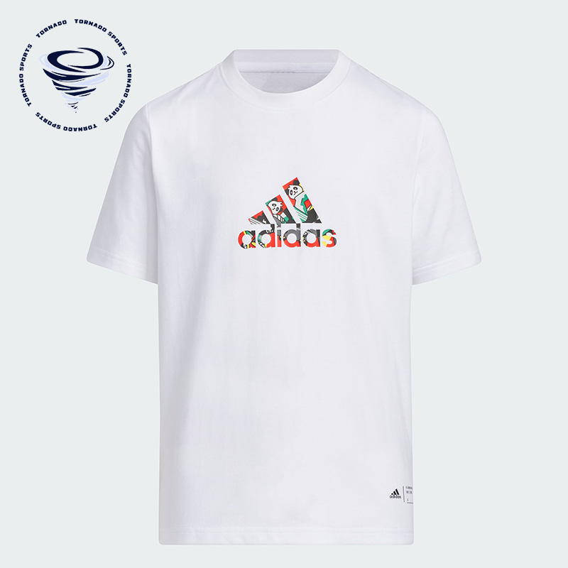 阿迪达斯大小童运动短袖
