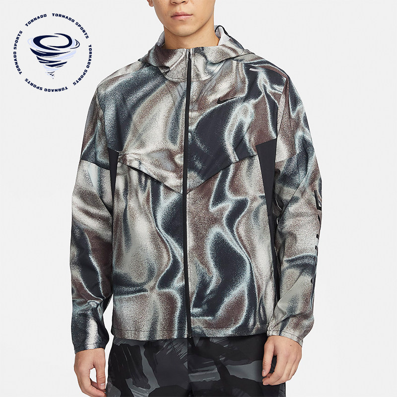 Nike/耐克正品新款男士连帽个性印花休闲运动外套FZ4753-010