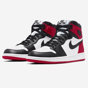 Nike/耐克正品 AIR JORDAN 1 AJ1红丝绸黑脚趾篮球鞋CD0461-016