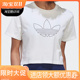 女运动休闲透气宽松短袖 三叶草新款 T恤HK5178 阿迪达斯正品 Adidas