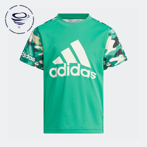 阿迪达斯新款儿童休闲短袖