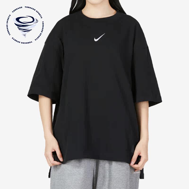 Nike/耐克正品夏季新款垂感简约女子运动短袖DV8023-010图片