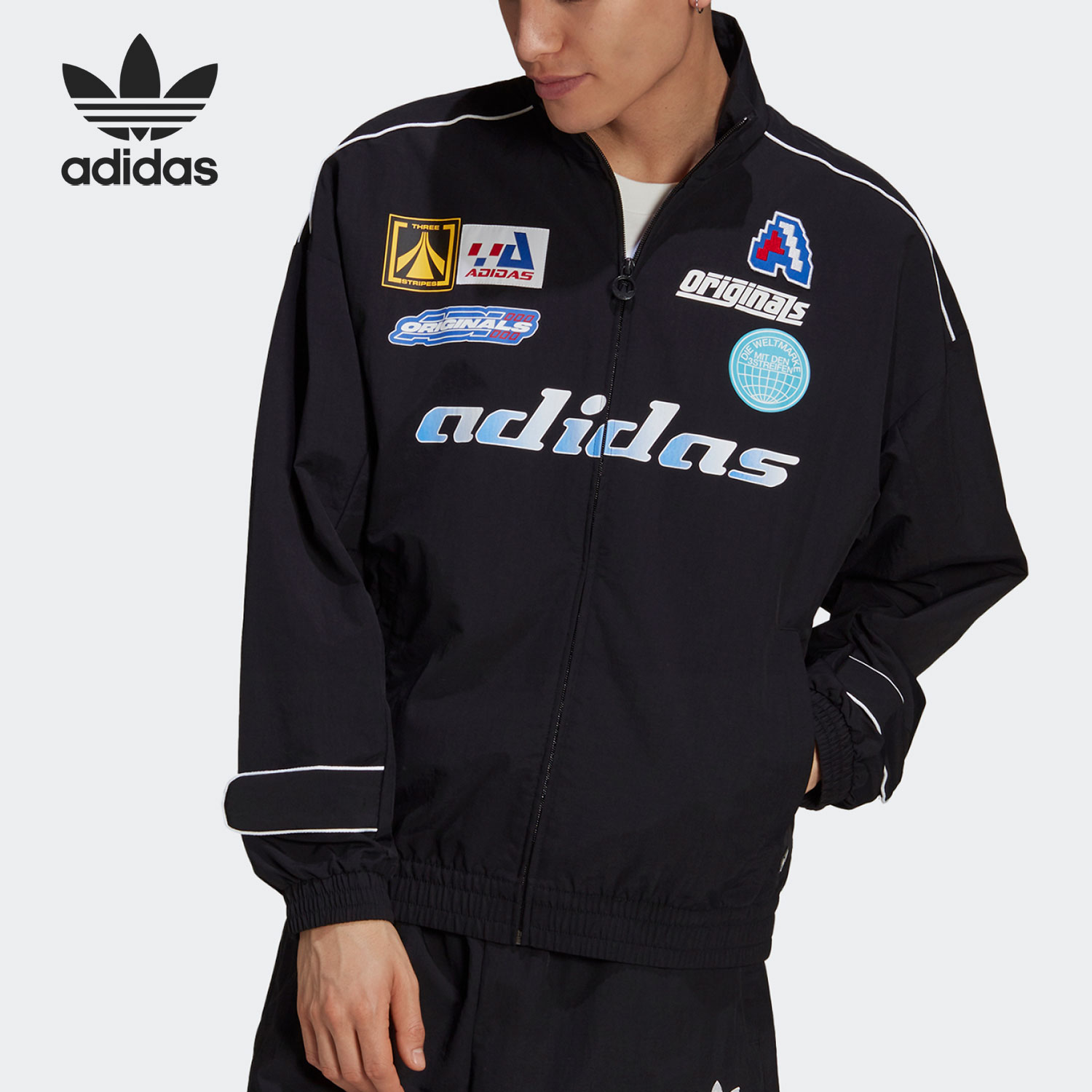 Adidas/阿迪达斯正品新款男子三叶草夏季运动夹克外套 HA4748