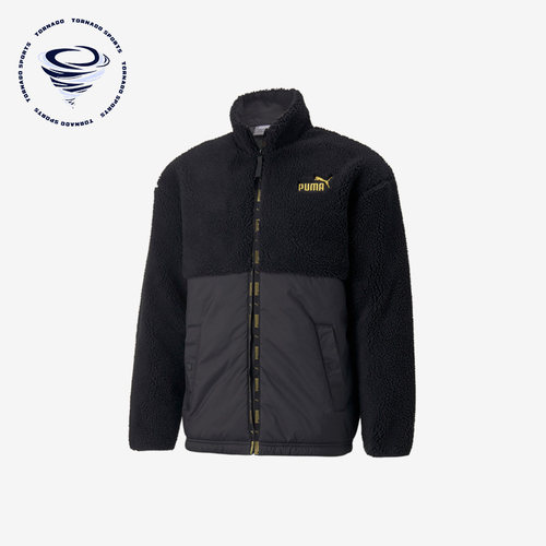 彪马男子复古休闲仿羊羔外套