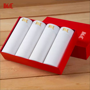 无染色平脚底裤 男士 衩男款 男生平角全棉四角短裤 头 纯白色纯棉内裤