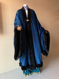 冬款明制汉服合领披风 短绒面 大氅CP大袖汉服定制 明氅衣
