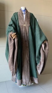 冬款厚汉服男女CP同款五枚缎绒 大氅 鹤氅外衣 披风定制  明氅衣