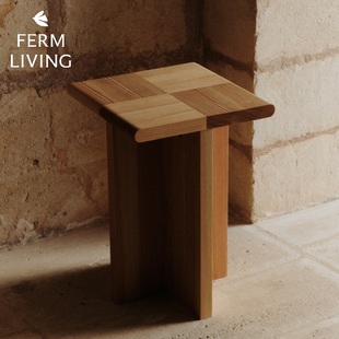 丹麦ferm LIVING Sala Piece实木边几角几 北欧家具