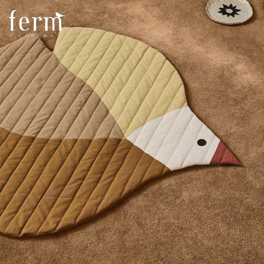 丹麦ferm LIVING Swif Quilted Mat小鸟沙发垫 地垫地毯 儿童房