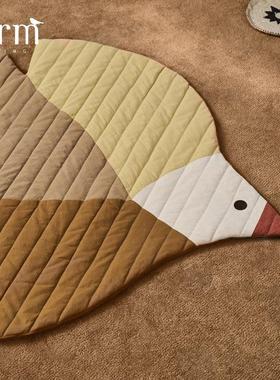 丹麦ferm LIVING Swif Quilted Mat小鸟沙发垫 地垫地毯 儿童房