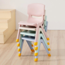 莫兰迪色儿童靠背椅幼儿园用椅宝宝家用小餐椅小板凳户外便携椅凳