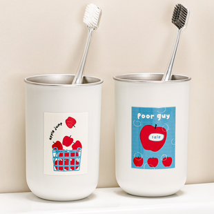 简约漱口杯不锈钢洗漱杯韩式家用情侣杯牙刷杯儿童学生宿舍刷牙杯