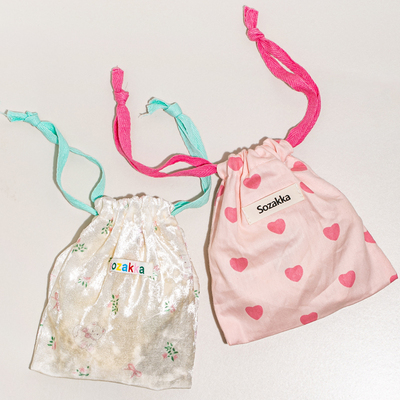 韩式束口收纳袋迷你抽绳袋布袋子收纳旅行口红杂物整理随身便携袋