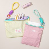 姨妈巾收纳包撞色简约外出便携式 月事包大容量卫生巾收纳袋拉链包