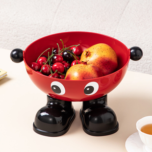 果盘高颜值可爱水果盘客厅家用茶几过年瓜子糖果盒零食盘高脚果盆