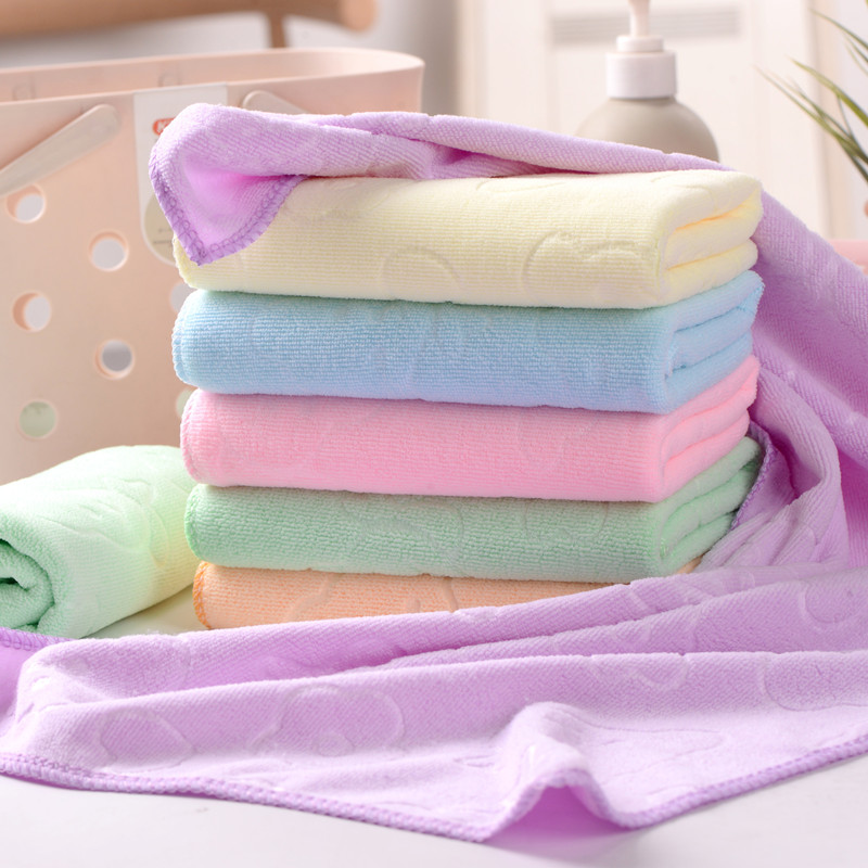 柔软吸水纯色速干夏季洗澡大毛巾