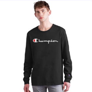 SHIRT 冠军经典 Champion 情侣长袖 KNIT 刺绣草写男女款 T恤 MENS