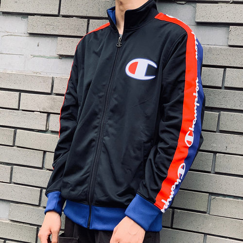【正品清仓特价】美版Champion胸前大C复古拉链夹克外套V3377