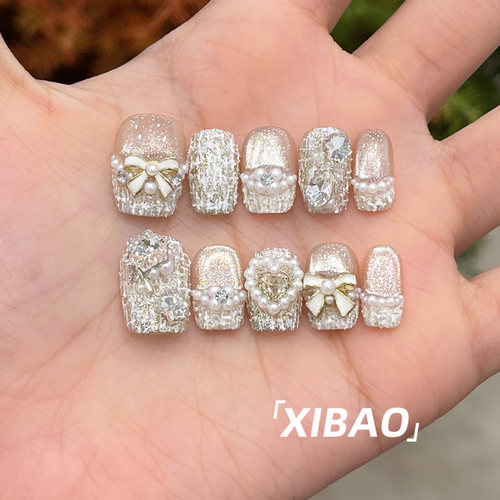 纯手工不掉钻重工珍珠穿戴甲