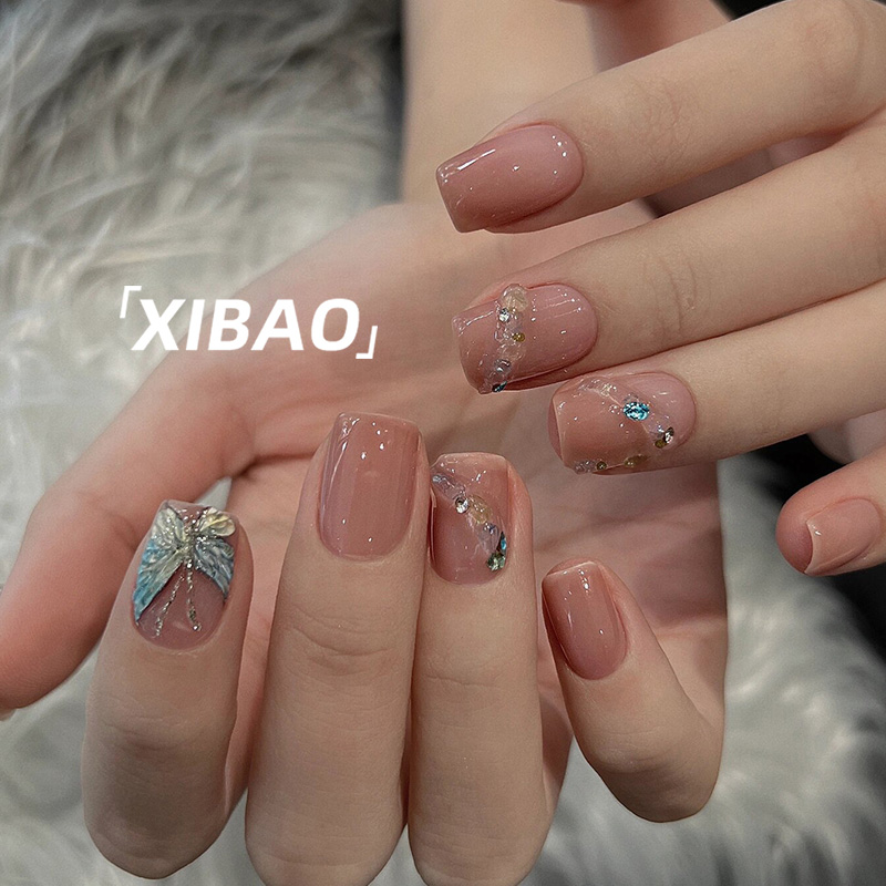 【现货24小时内发】精致蝴蝶美甲