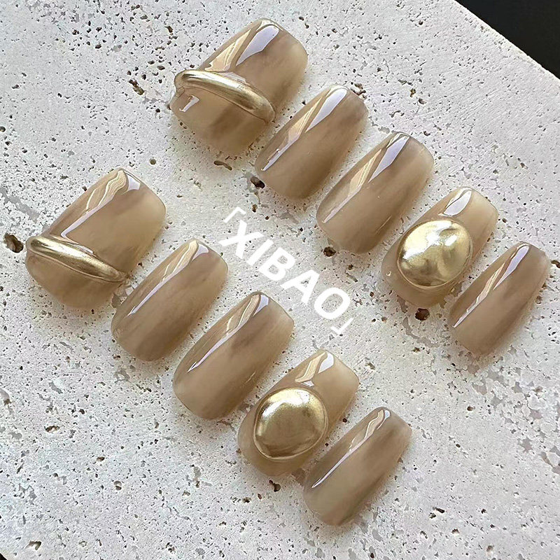 美拉德穿戴甲短款春夏高级感复古短戴甲2025新年款纯手工爆款美甲,彩妆/香水/美妆工具,穿戴甲/甲片,淘宝优惠券,粉丝福利购,淘宝优惠卷