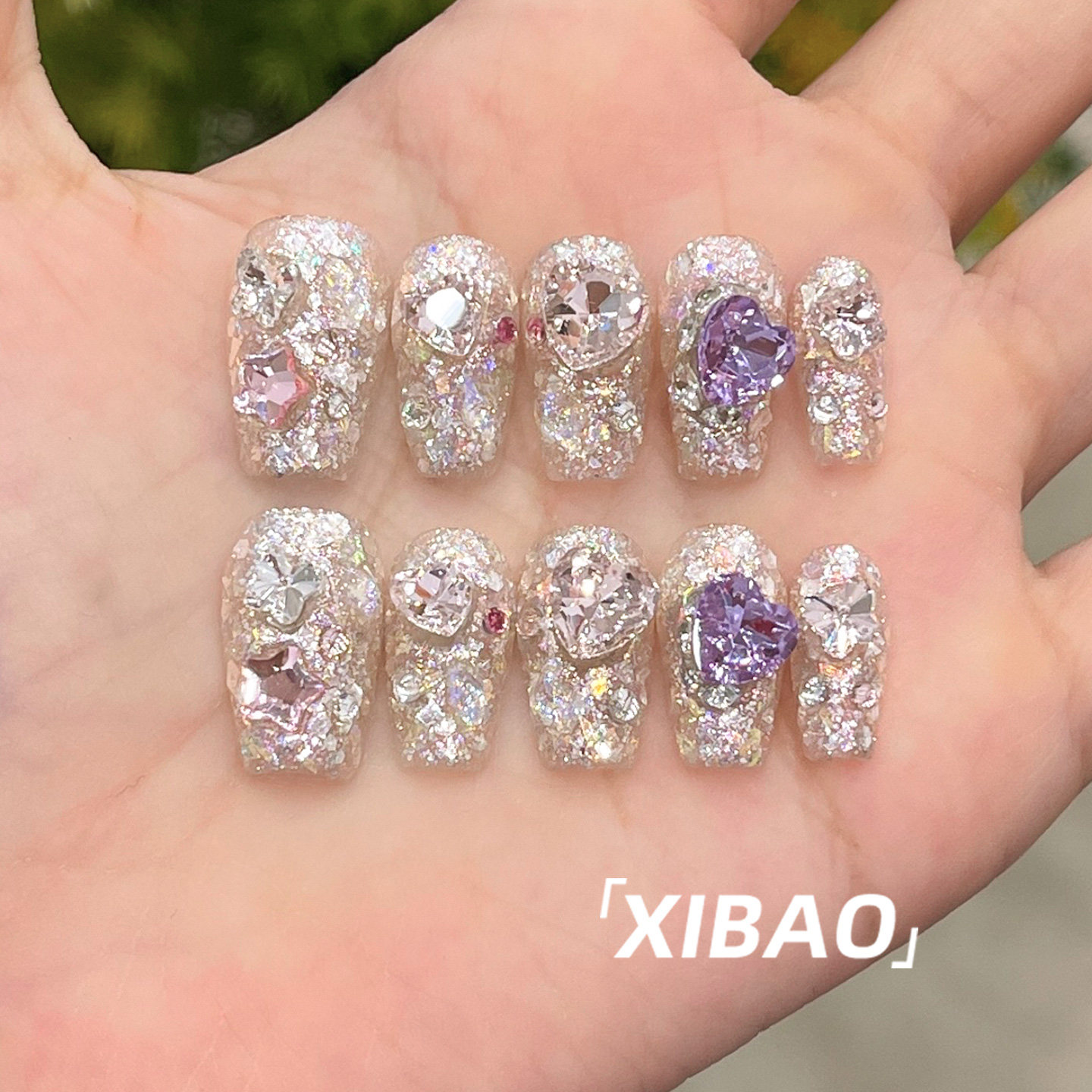 超火穿戴甲短款重工爆闪指甲贴片2025新款高级感手工绝美穿戴美甲,彩妆/香水/美妆工具,穿戴甲/甲片,淘宝优惠券,粉丝福利购,淘宝优惠卷