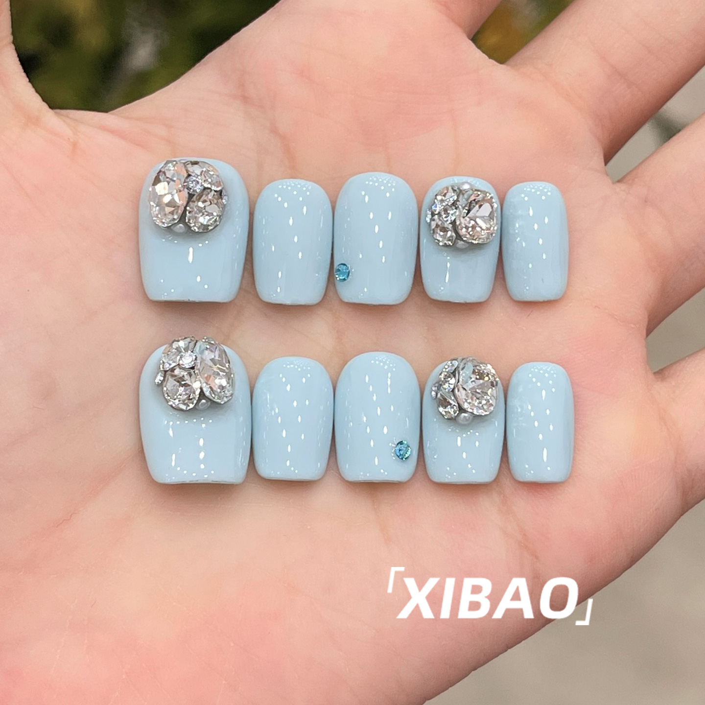 纯手工不掉钻超火气质显白美甲