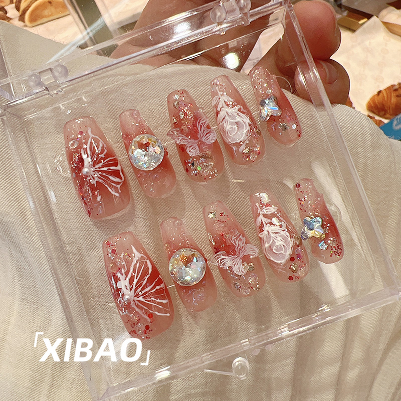 喜宝家手工腮红晕染新娘穿戴甲