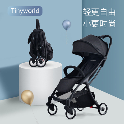 tinyworld折叠可坐可躺婴儿推车