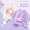 Pure cotton short sleeved T-shirt two-piece white cake puppy+purple edge Lomi