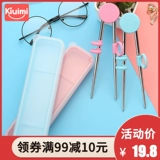 Детские мультяшные палочки для еды, практика из нержавеющей стали для младенца, детская посуда для тренировок, раннее развитие