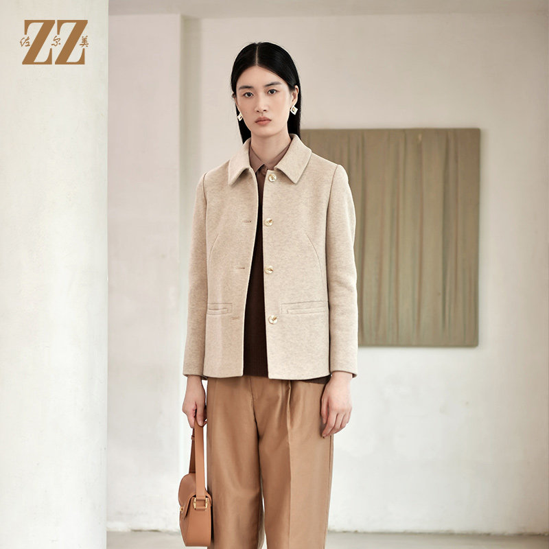 佐尔美秋季新款 简约气质百搭短中褛外套女E24ZD36,女装/女士精品,短外套,淘宝优惠券,粉丝福利购,淘宝优惠卷