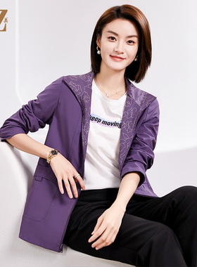 佐尔美春季新款 双面穿时尚气质休闲短风衣外套女E33FD27