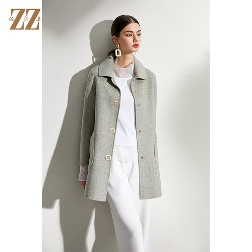 羊毛双面呢中褛