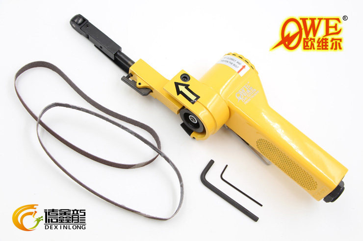 欧维尔OW-SD10B气动1寸砂带机纱布环带砂带机拉丝机10*330mm