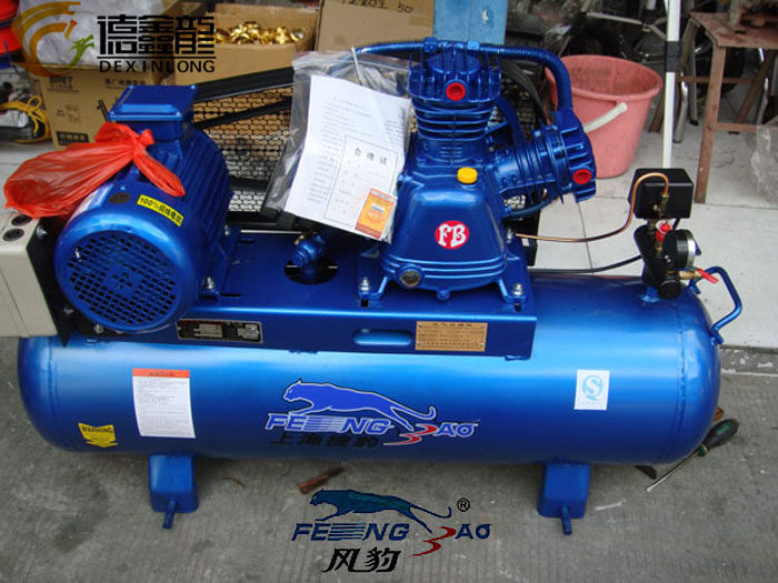 上海风豹0.36/8皮带式3KW空气压缩机 空压机 气泵充气泵90L