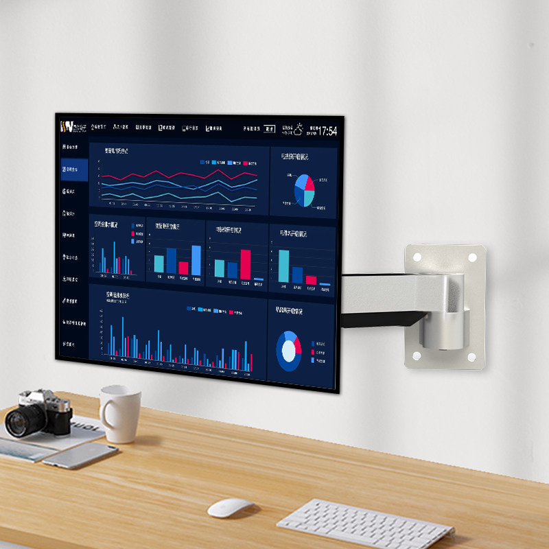 显示器支架通用旋转伸缩32液晶电脑屏幕壁挂架铝合金桌面升降支架