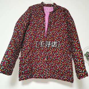 冬季新款加厚手工棉衣传统复古棉花棉袄碎花大棉袄东北花棉袄纯棉