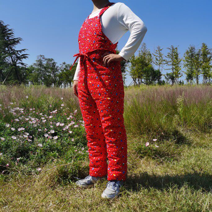 【金诺儿棉品】中老年纯手工棉花保暖裤长裤背带裤健康护理簸箕裤