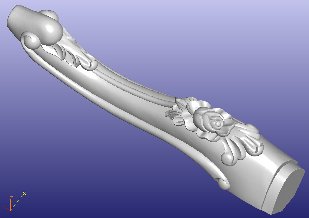餐椅脚STL格式三维立体立体浮雕图欧式家具腿木雕图雕刻笔修好