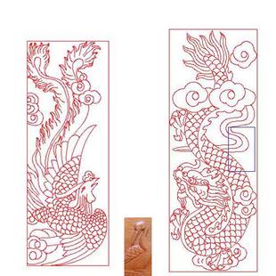 墓碑线雕图 石碑石雕矢量图 文泰线雕图 plt 龙凤板子线条图K