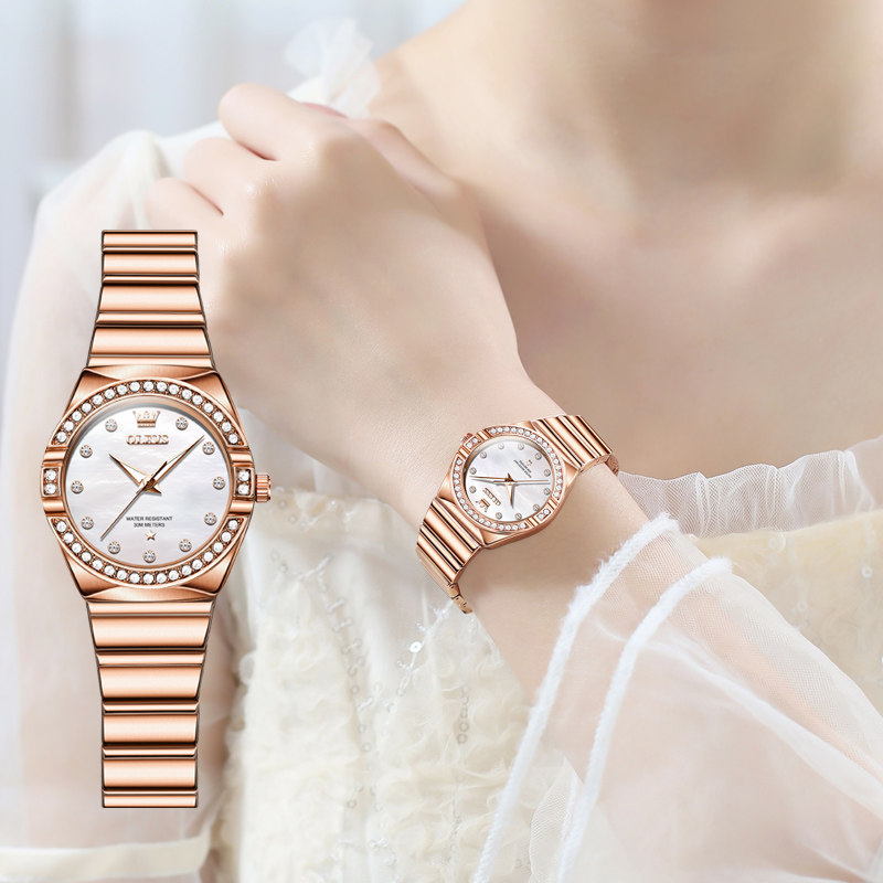 新款正品名牌气质品牌女士手表女表轻奢华时尚个性镶钻石英表十大