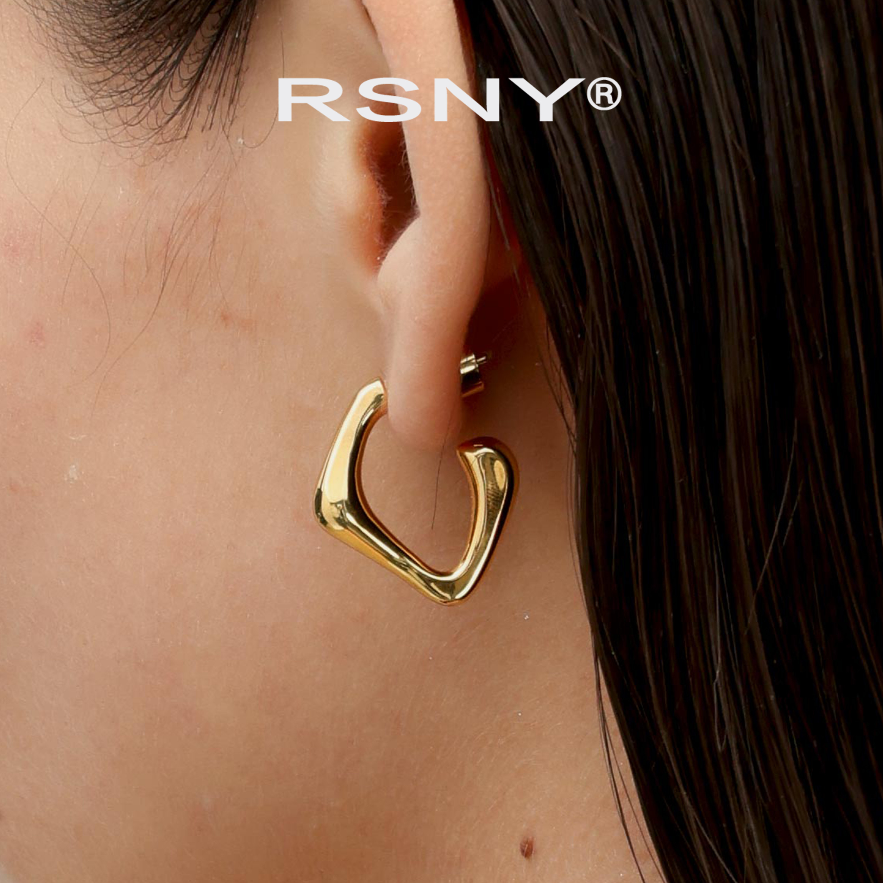 [新品]RSNY极简方形几何耳环女2025款欧美轻奢高级感纯银耳针耳钉,饰品/流行首饰/时尚饰品新,耳钉,淘宝优惠券,粉丝福利购,淘宝优惠卷