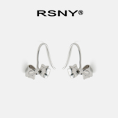 优雅耳饰耳环 新颖时尚 新品 RSNY蝴蝶结丝带耳钉百搭2025新款