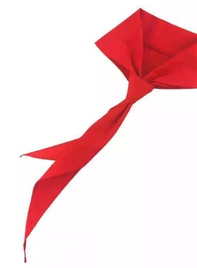 红领巾大号纯棉加厚小学生初中生通用鲜艳红色舒适佩戴经典款型