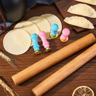 饺子皮福寿财喜印章创意按压模具家用商用果蔬粉烘焙擀面杖工具