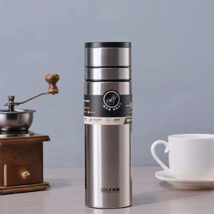 康林一键开盖保温杯车载单手速开水杯高端茶水分离泡茶杯500ml