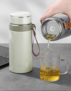 康林不锈钢保温杯男女士便携水杯大容量带滤网泡茶杯子800ml