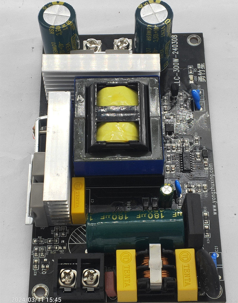 勇竹星半桥llc准谐振300w功放开关电源dc24v 12.5a单电压可定制